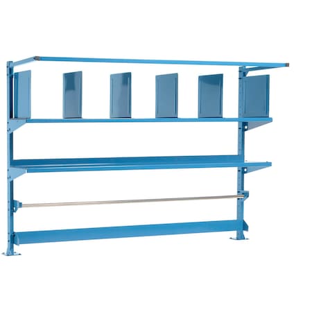 Global Industrial Upright Kit For Packing Workbench, 72inW, Blue 433261